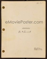 4t124 MARNIE shooting script October 29, 1963, Alfred Hitchcock screenplay by Jay Presson Allen!