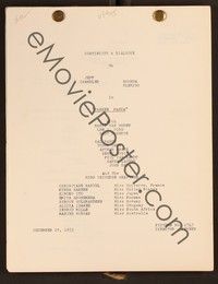 4t168 YANKEE PASHA continuity and dialogue script December 9, 1953, screenplay by Joseph Hoffman