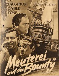 4t195 MUTINY ON THE BOUNTY German program '36 Clark Gable, Laughton, sexy Movita, different!