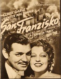 4t198 SAN FRANCISCO German program '36 different images of Clark Gable & sexy Jeanette MacDonald!