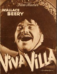 4t203 VIVA VILLA German program '36 Wallace Beery as Pancho, sexy Fay Wray, different images!