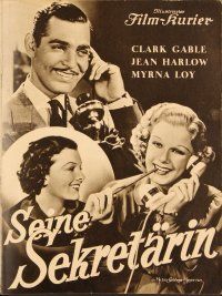 4t204 WIFE VERSUS SECRETARY German program '36 Clark Gable, Jean Harlow, Myrna Loy, different!