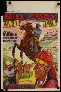 4v331 CODY OF THE PONY EXPRESS Belgian '50 serial, cool Wik cowboy & Indian artwork!