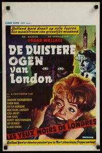 4v337 DEAD EYES OF LONDON Belgian '65 Die Toten Augen von London, art of woman biting beast!