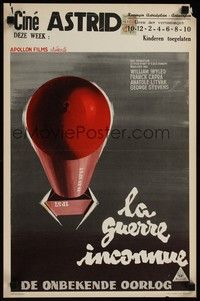 4v389 LA GUERRE INCONNUE Belgian '40s WWII propaganda, Why We Fight, huge bomb artwork!