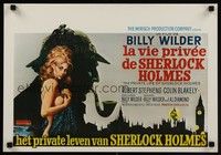 4v422 PRIVATE LIFE OF SHERLOCK HOLMES Belgian '71 Billy Wilder, cool profile art + sexy girl!
