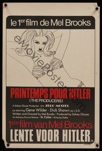 4v423 PRODUCERS Belgian '67 Mel Brooks, Zero Mostel & Gene Wilder perform on Broadway!