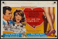 4v446 SEX & THE SINGLE GIRL Belgian '65 great art of Henry Fonda, Tony Curtis & sexy Natalie Wood!