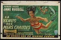 4v469 UNDERWATER Belgian '55 Howard Hughes, sexiest artwork of skin diver Jane Russell!