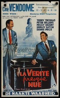 4v505 YOUR PAST IS SHOWING Belgian '58 Peter Sellers, Terry-Thomas, The Naked Truth!