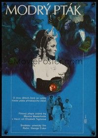 4v149 BLUE BIRD Czech 11x16 '76 Jane Fonda, Cicely Tyson, cool fantasy art of Elizabeth Taylor!