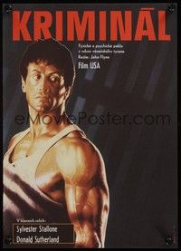 4v173 LOCK UP Czech 11x16 '90 great Jaros art of Sylvester Stallone in prison!
