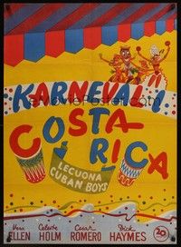 4v540 CARNIVAL IN COSTA RICA Danish '47 cool different festival artwork!
