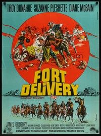 4v564 DISTANT TRUMPET Danish '65 cool art of Troy Donahue vs Indians by Wenzel!
