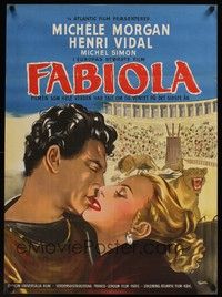 4v573 FABIOLA Danish '51 sexy Michele Morgan is the Goddess of Love in a city of sin, Wenzel art!