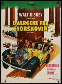 4v586 GNOME-MOBILE Danish '68 Walt Disney fantasy, Walter Brennan, Tom Lowell, cool different art!