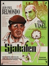 4v639 MAGNET OF DOOM Danish '63 great art of Jean-Paul Belmondo, Charles Vanel!