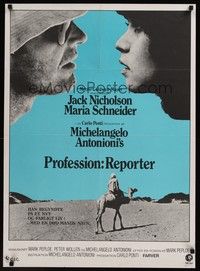 4v663 PASSENGER Danish '75 Michelangelo Antonioni, c/u of Jack Nicholson & Maria Schneider!