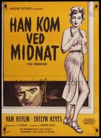 4v668 PROWLER Danish '54 Joseph Losey directed noir, Wenzel art of Evelyn Keyes, Van Heflin!