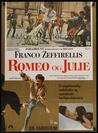 4v677 ROMEO & JULIET Danish '69 Franco Zeffirelli's version of William Shakespeare's play!