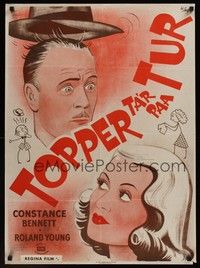 4v730 TOPPER TAKES A TRIP Danish R48 Constance Bennett, Roland Young, WG artwork!