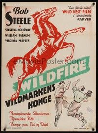 4v743 WILDFIRE Danish '47 story of an amazing wild horse, cool artwork!