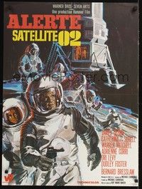 4v220 MOON ZERO TWO French 23x32 '69 the first moon western, cool image of astronauts in space!