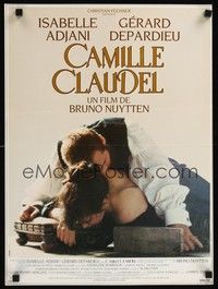 4v261 CAMILLE CLAUDEL French 15x21 '88 sexy Isabelle Adjani & Gerard Depardieu as sculptor Rodin