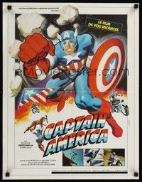 4v262 CAPTAIN AMERICA 2 French 15x21 '79 cool artwork of Marvel superhero by Landi!