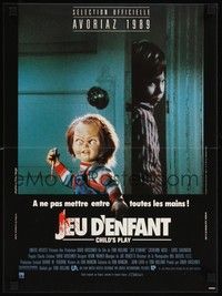 4v265 CHILD'S PLAY French 15x21 '89 when Freddy has nightmares he dreams of Chucky!