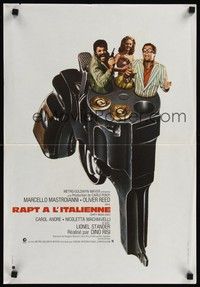 4v276 DIRTY WEEKEND French 15x21 '74 Marcello Mastroianni, Oliver Reed, Carole Andre as bullets!