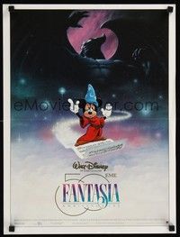 4v280 FANTASIA French 15x21 R90 great image of Mickey Mouse, Disney musical cartoon classic!