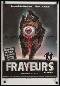 4v294 GATES OF HELL French 15x21 '83 Lucio Fulci, great completely different zombie horror art!