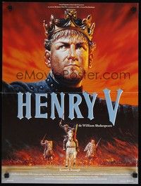 4v302 HENRY V French 15x21 '90 great art of star & director Kenneth Branagh!