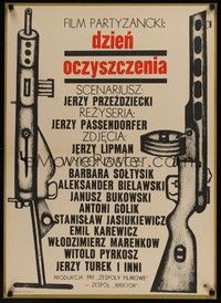 4v098 DZIEN OCZYSZCZENIA Polish 23x33 '70 Jerzy Passendorfer, different art of guns!