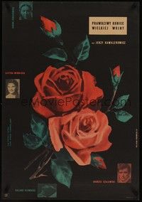 4v117 REAL END OF THE GREAT WAR Polish 23x33 '57 Jerzy Kawalerowicz, Borowczyk art of roses!