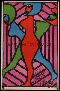 4v127 TRAP FOR CINDERELLA Polish 23x33 '67 Andre Cayatte, Krajewski art of multi-colored women!