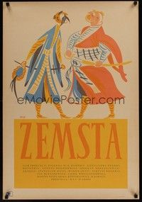 4v138 ZEMSTA Polish 23x33 '57 Antoni Bohdziewicz, Daszewski art of fancy men w/swords!