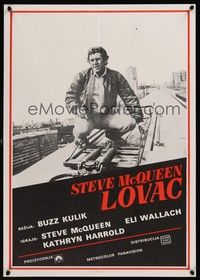 4v043 HUNTER Yugoslavian '80 great action image of bounty hunter Steve McQueen!