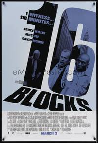 4w008 16 BLOCKS advance DS 1sh '06 Bruce Willis has to keep Mos Def alive!