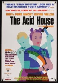 4w018 ACID HOUSE Canadian 1sh '98 3 short bizarre English stories by Irvine Welsh!