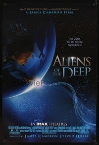 4w029 ALIENS OF THE DEEP DS IMAX 1sh '05 James Cameron directed, cool underwater image!
