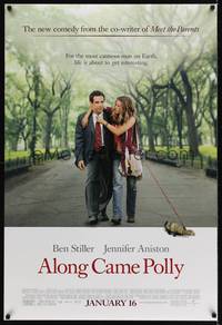 4w032 ALONG CAME POLLY advance DS 1sh '04 Ben Stiller, Jennifer Aniston walking in the park!