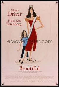 4w069 BEAUTIFUL DS 1sh '00 Sally Field directed, Minnie Driver, Hallie Kate Eisenberg, great art!