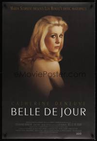 4w076 BELLE DE JOUR DS 1sh R95 Luis Bunuel, great close up of sexy Catherine Deneuve!