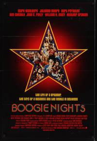 4w093 BOOGIE NIGHTS DS 1sh '97 John C. Reilly, Mark Wahlberg as Dirk Diggler!