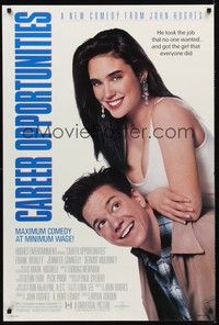 4w120 CAREER OPPORTUNITIES DS 1sh '91 Bryan Gordon directed, Frank Whaley & sexy Jennifer Connely!
