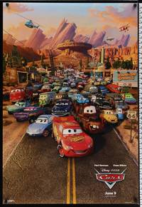 4w121 CARS advance DS 1sh '06 Walt Disney animated automobile racing!