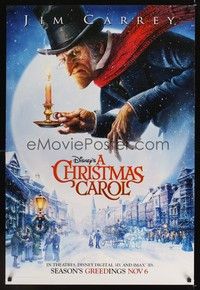 4w138 CHRISTMAS CAROL IMAX teaser DS 1sh '09 Jim Carrey, Gary Oldman, Colin Firth