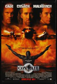 4w146 CON AIR DS 1sh '97 Nicholas Cage, John Cusack, John Malkovich, Steve Buscemi!